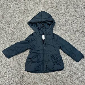 The Children’s Place Black Hooded Puffer Jacket – Size 2T